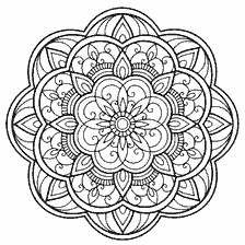 kleurplaat: Kleurplaten voor volwassen anti-stress bloemmandala