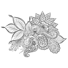 kleurplaat: Kleurplaten voor volwassenen met bloemenpatroon anti-stress