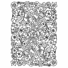 kleurplaat: Kleurplaten voor volwassenen met bloemen en plantenpatronen