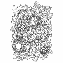 kleurplaat: Kleurplaten voor volwassenen met bloemen om stress te verlichten