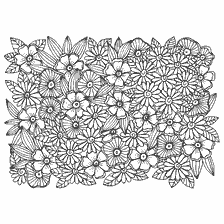 kleurplaat: Kleurplaten voor volwassenen met bloemen