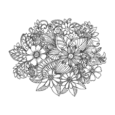 kleurplaat: Kleurplaten voor volwassenen met bloemen en patronen