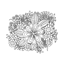 kleurplaat: Kleurplaten voor volwassenen met bloemenpatronen