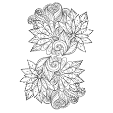 kleurplaat: Anti-stress kleuring met bloemen
