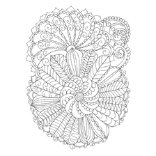 kleurplaat: Kleurplaten voor volwassenen met bloemenpatronen
