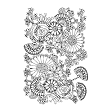kleurplaat: Anti-stress kleuring met bloemen en patronen