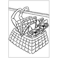 coloriage: Coloration avec des chats de Lady et Tramp