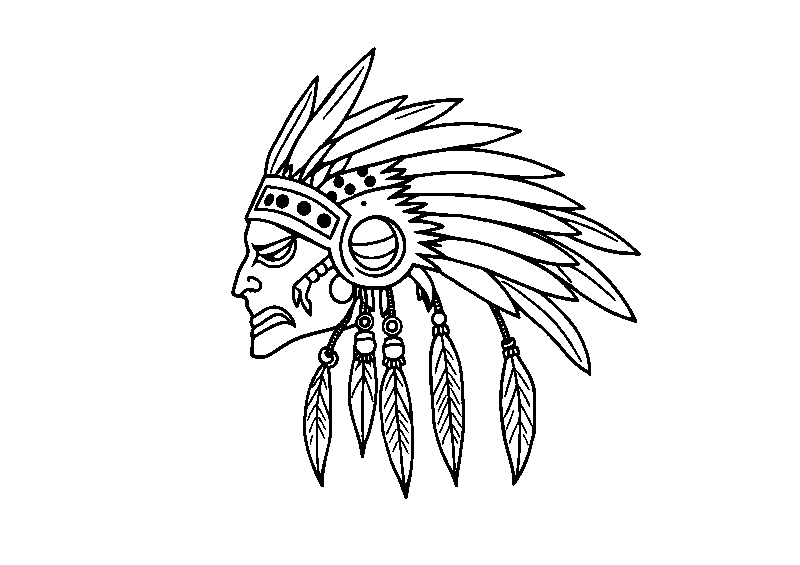 American tribal eagle coloring page