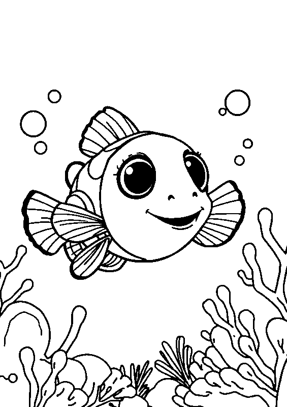 Nemo explorateur aux grands yeux coloriage