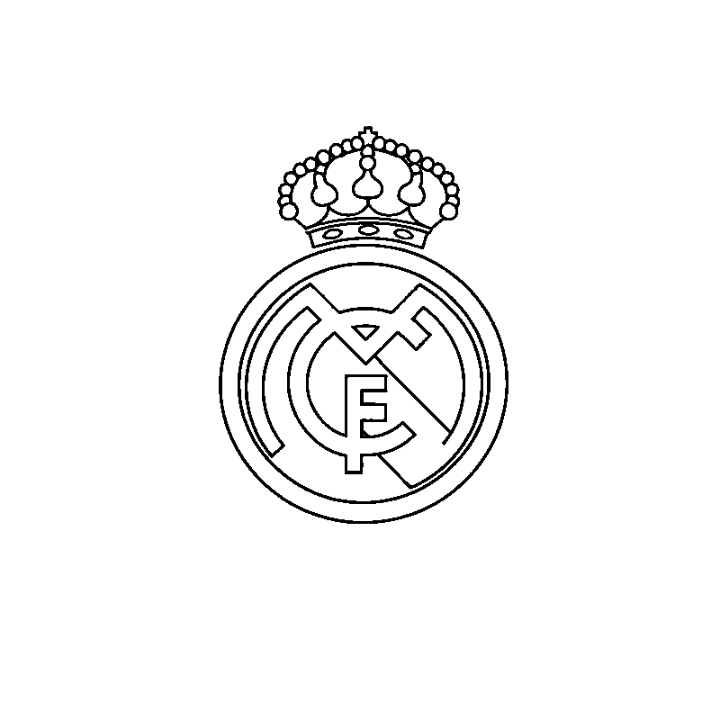Real Madrid CF emblem Malvorlage