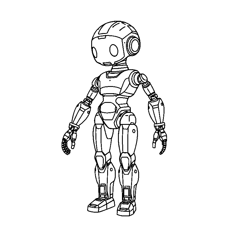 Atlas roboter in aktion Malvorlage