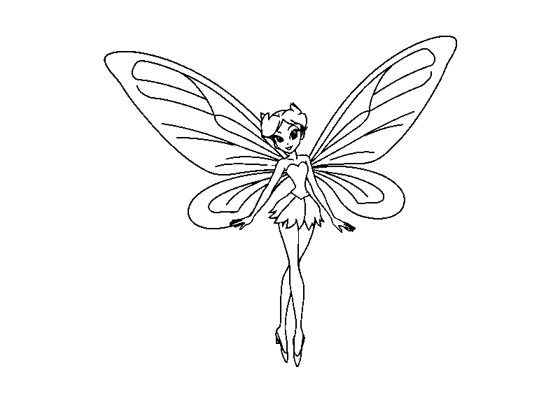 Spectacle des winx sur scène coloriage