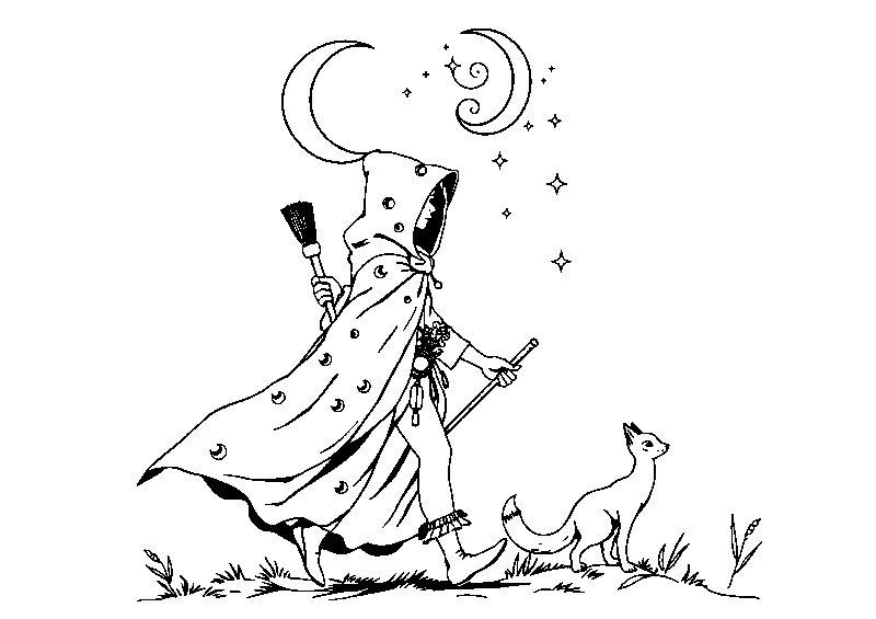 The fool tarot wanderer coloring page
