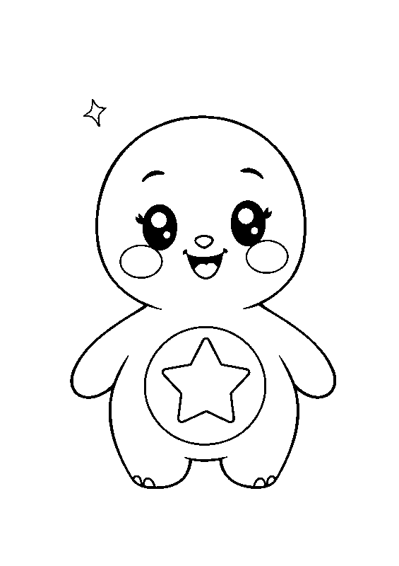 Bublo el amigo estrella dibujo para colorear