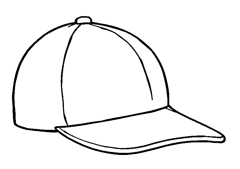 Simple cap with label coloring page