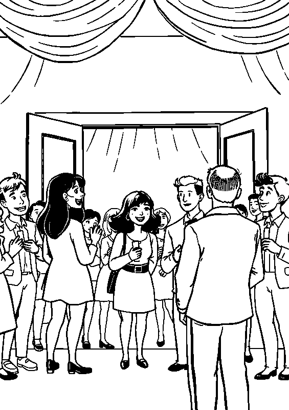 Regret at the entrance coloring page