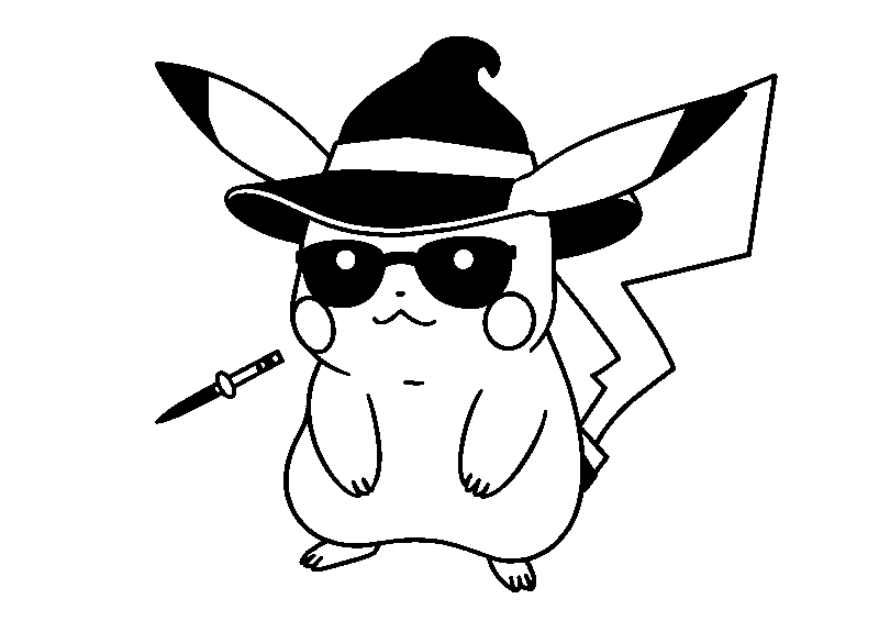 Detective Pikachu in Actie kleurplaat