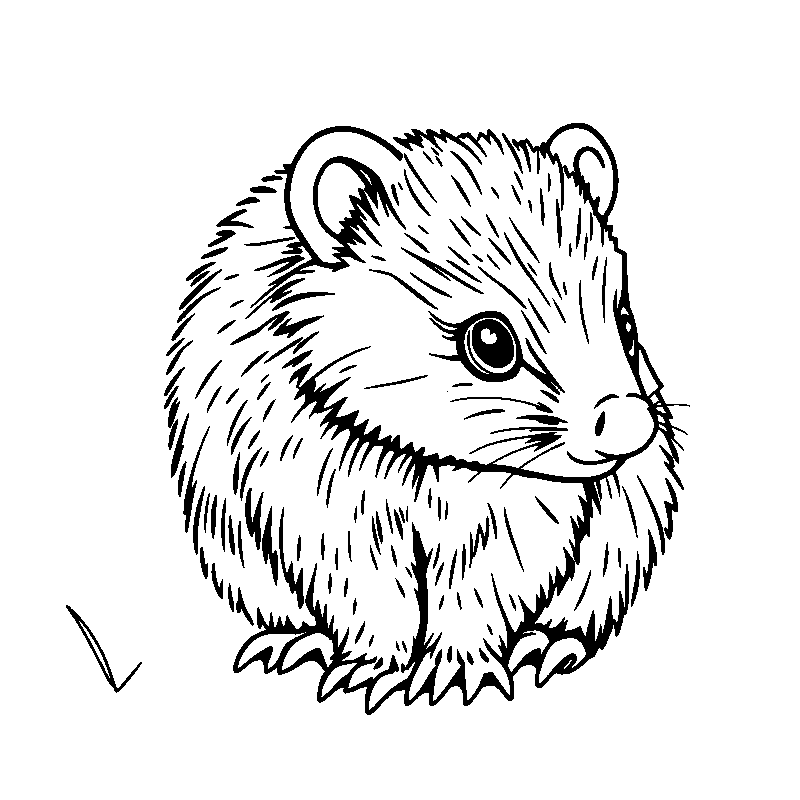 Petit wombat mignon coloriage