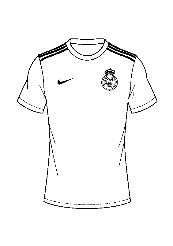 Fußballtrikot Real Madrid Malvorlage