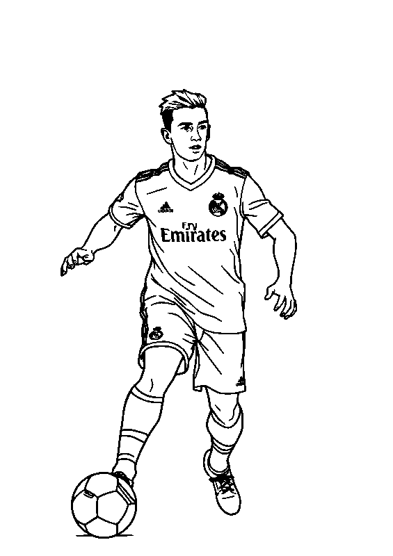 Fußballspieler vom Real Madrid Malvorlage