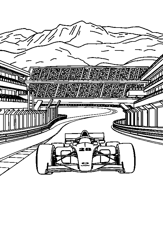Monaco formula 1 circuit coloring page