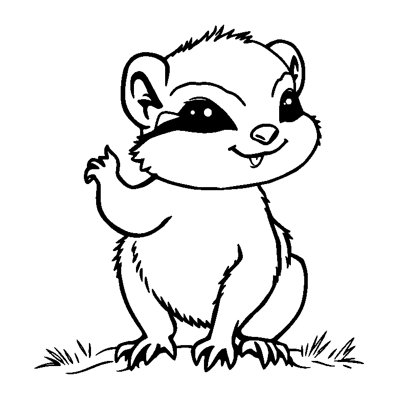 Bébé tamia mignon coloriage