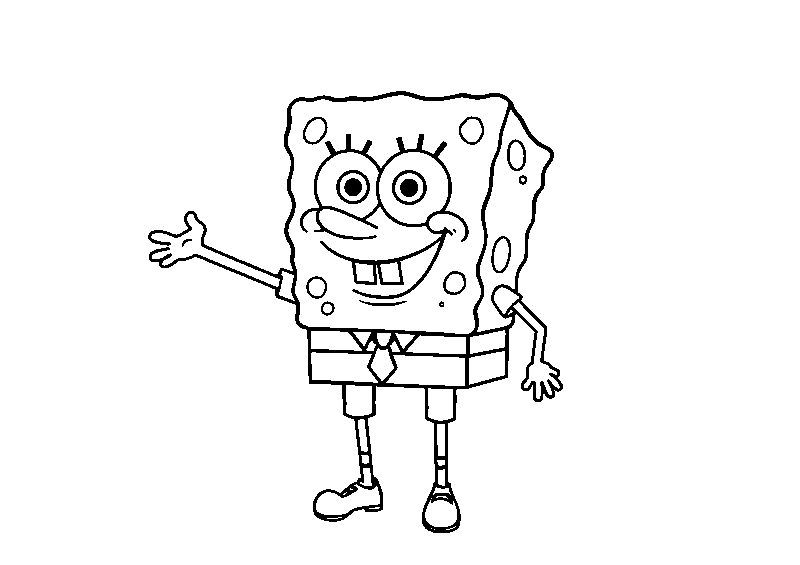 Spongebob squarepants adventure coloring page
