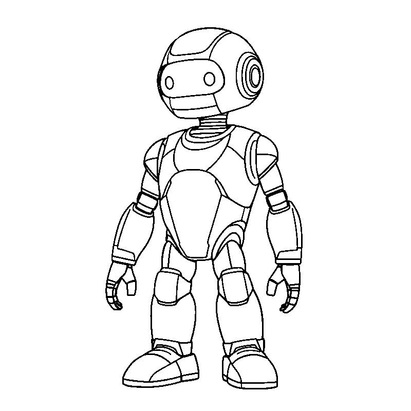 Asimo der humanoide roboter Malvorlage