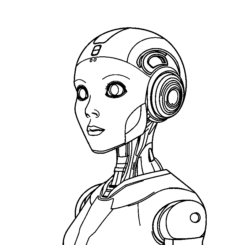 Sophia der humanoide roboter Malvorlage